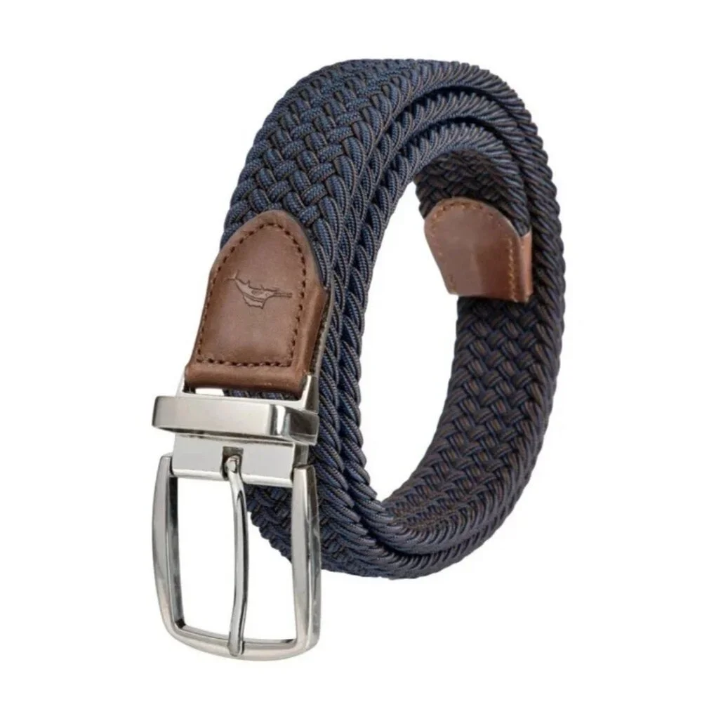 Tommy Bahama Braided Men's L/XL Stretch Belt Leather Revertible i1788